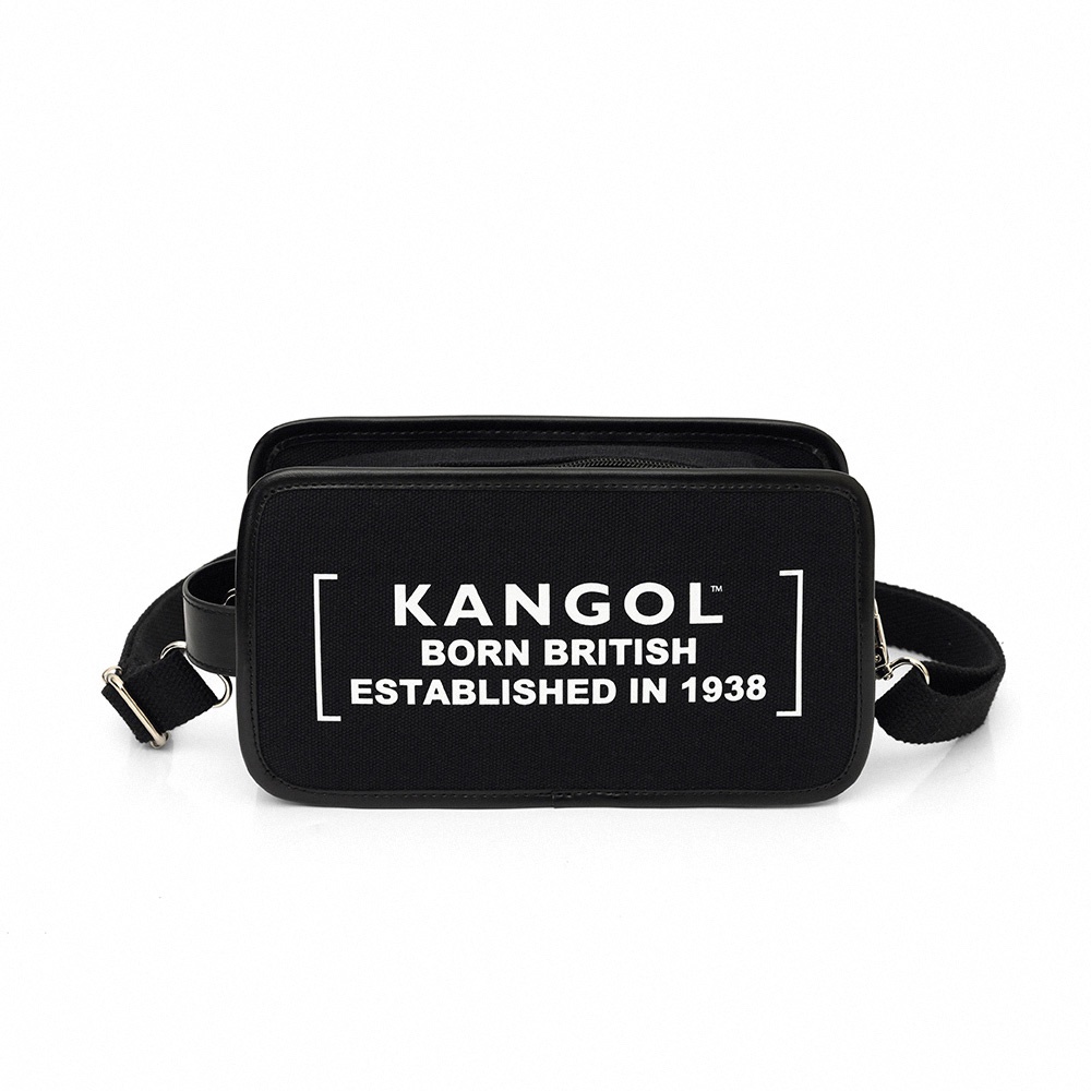 KANGOL - 側背包  帆布  戶外 運動 -黑色- 6225171020