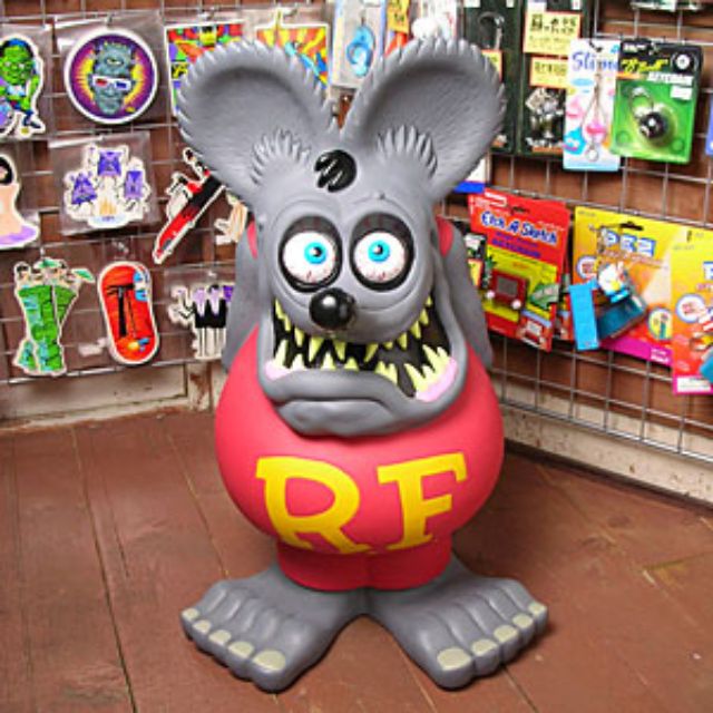 現貨美國正版 RAT FINK RF ratfink 芬克老鼠 老鼠芬克 限量灰 限量版 60cm 巨大 公仔 存錢筒