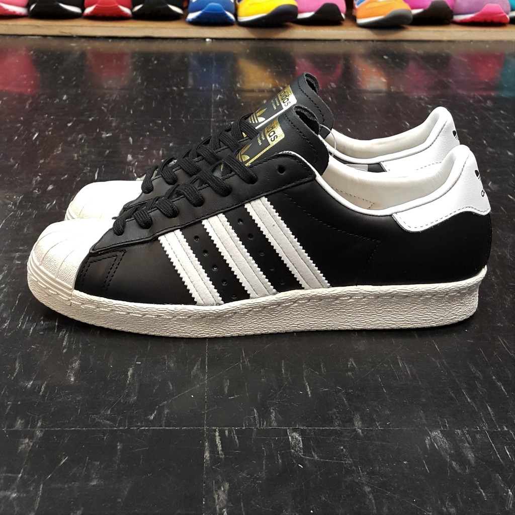 adidas SUPERSTAR 80s 金標 貝殼頭 黑色 黑白 奶油底 薄鞋舌 復古 皮革 真皮 G61069