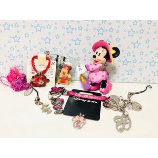 迪士尼 米妮 金屬吊飾 徽章 鑰匙圈 串珠 日本東京迪士尼樂園 絕版 玩具 公仔