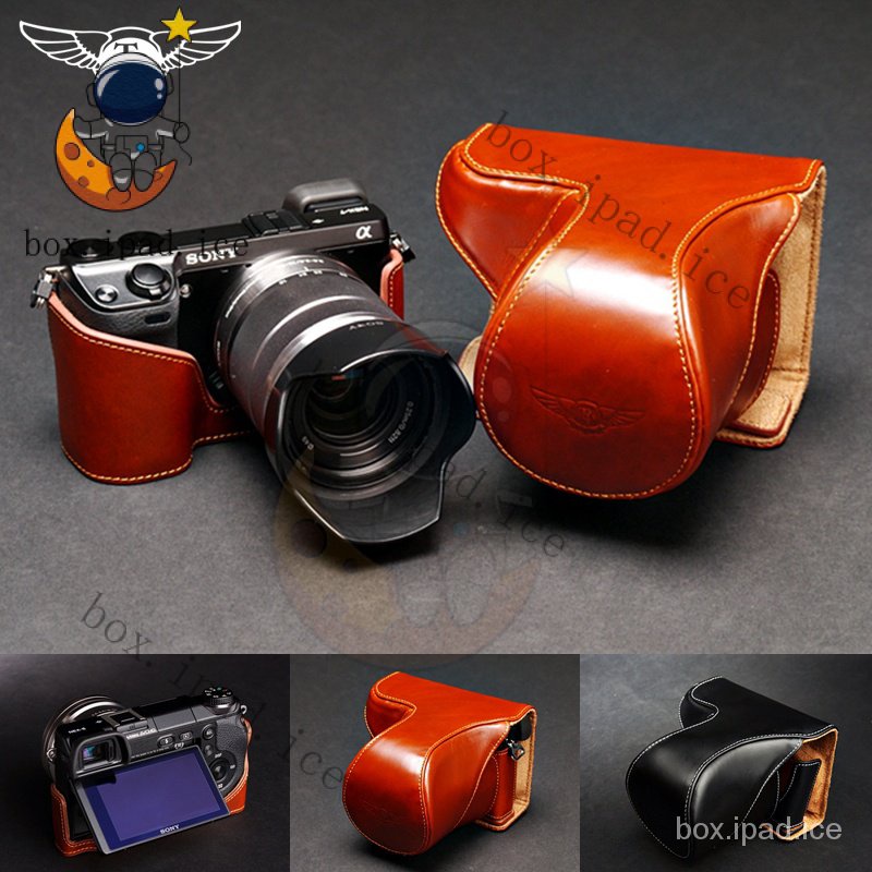 ♕真皮適用於SONY索尼NEX6微單相機包NEX7皮套保護套頭層牛皮 9D45