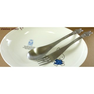♡松鼠日貨♡日本 正版 日本製 miffy 米飛兔 造型 不鏽鋼 湯匙 叉子 L