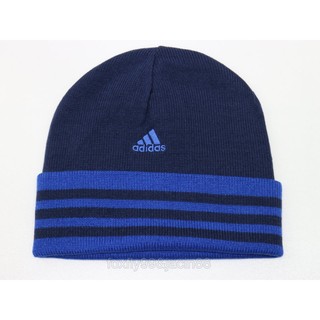 (布丁體育)公司貨附發票 愛迪達 針織帽 保暖帽(黑藍色加厚) 毛帽 帽子 Adidas