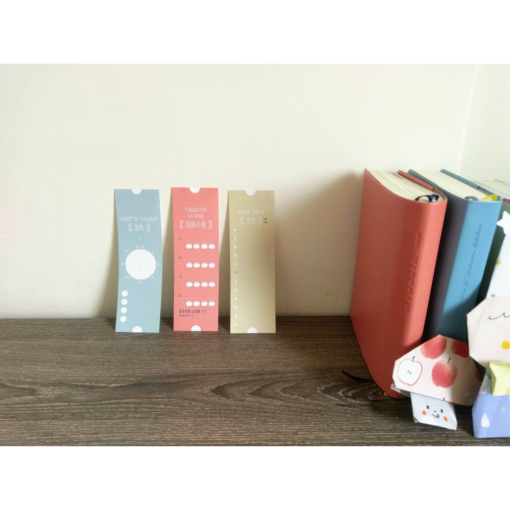 無色綻放 時間規劃書籤便條紙便籤手帳素材番茄鐘時間軸時鐘月目標習慣養成 蝦皮購物