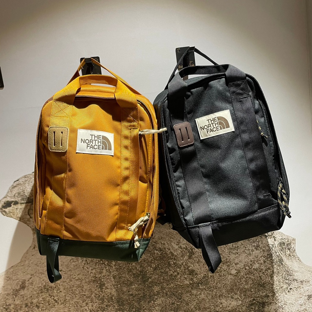 【CLASSICK】 The North Face 北臉 後背包手提 筆電包 戶外 黑 芥黃 NF0A3KYY