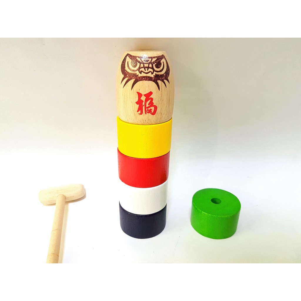 敲打達摩 日本傳統民俗玩具 日式工藝品 實木玩具 達摩敲敲樂 復古玩意 懷舊童玩 買10送1