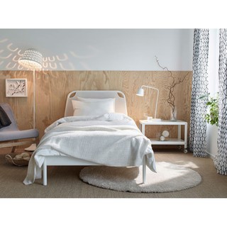 絕版品/北歐工業LOFT風格經典IKEA宜家DUKEN單人加大床框床架+luröy板條/白色/二手八成新/特$3500