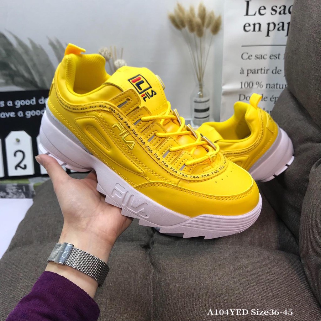 yellow fila disruptor ii