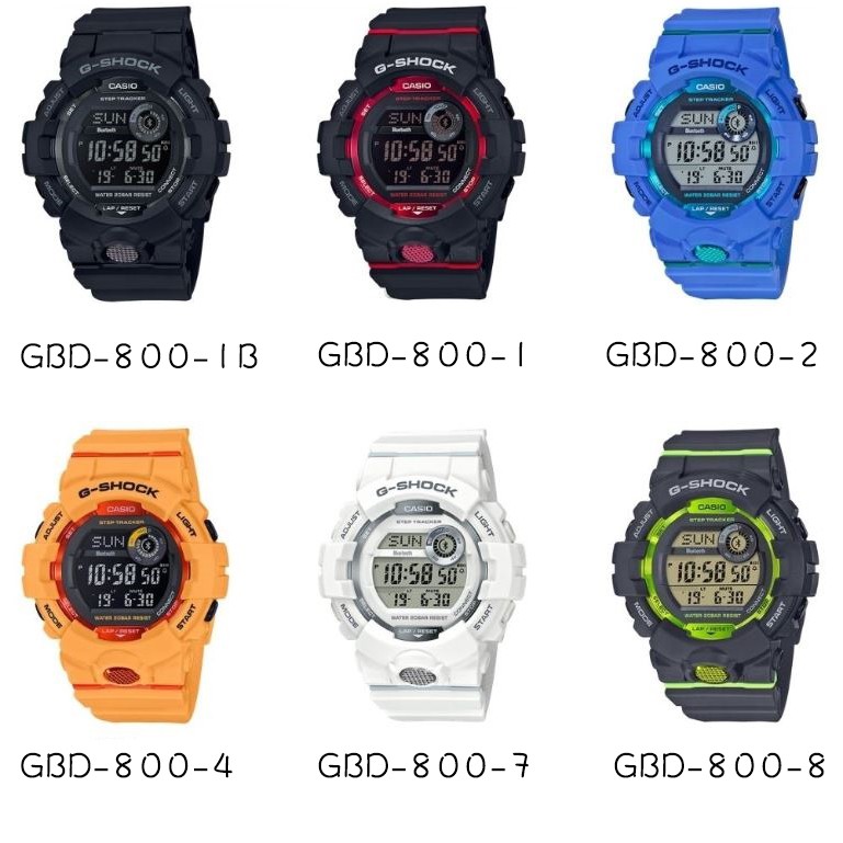 【CASIO】G-SHOCK 出色風格運動計步藍芽錶 GBD-800系列正版宏崑公司貨