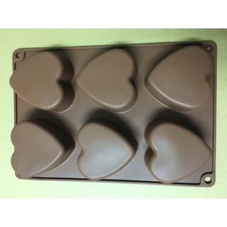 6孔 心形 愛心 矽膠模具 蛋糕模具 巧克力模具 手工皂 模具 烘焙模具 製冰盒