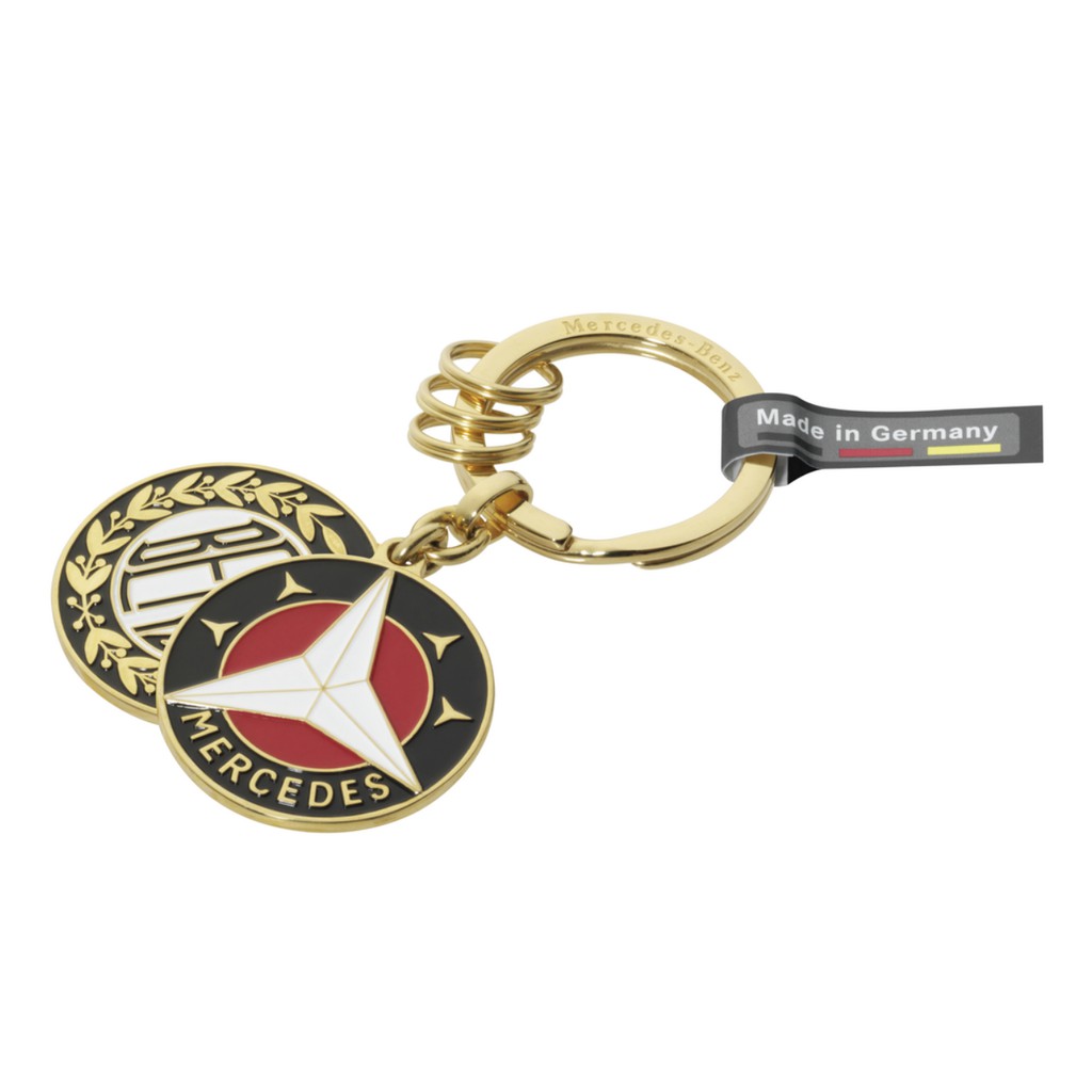 [小B之家][現貨] 德國 賓士原廠 鑰匙圈 雙賓士商標鑰匙圈 德國製