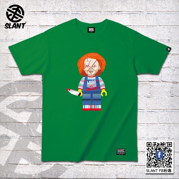 SLANT LEGO OF CHUCKY 樂高 短袖T恤 Child's PlayT恤 鬼娃恰吉 電影T恤 純棉T恤