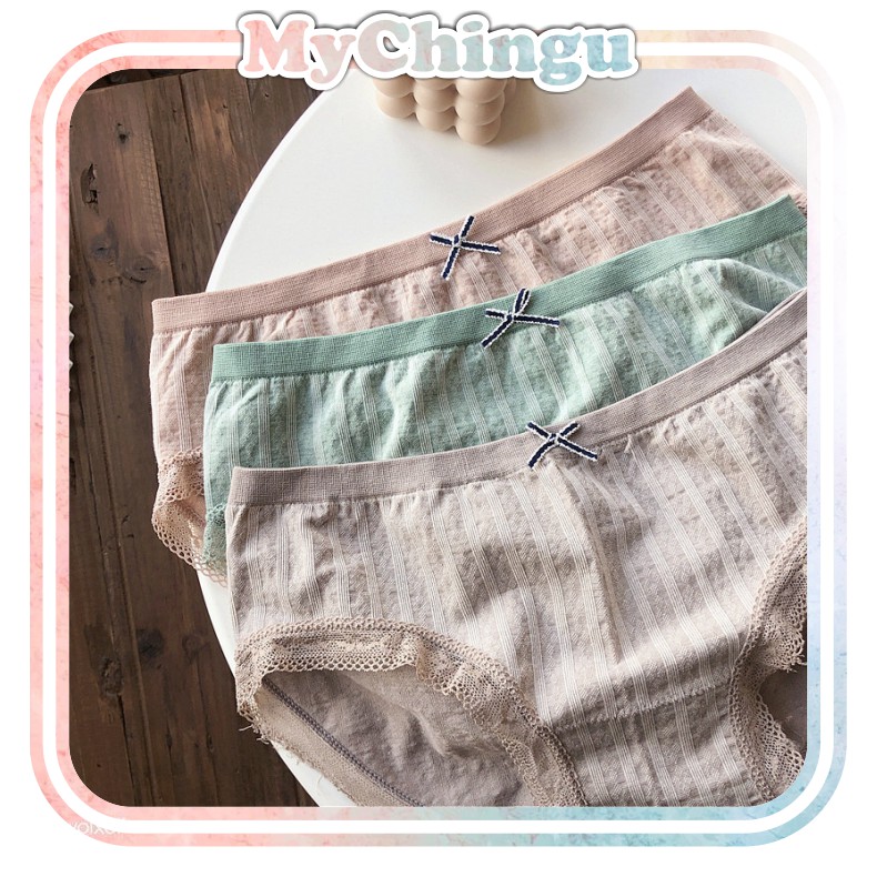 Chingu PW123 內褲內衣純色條紋柔軟 CD 性感內衣