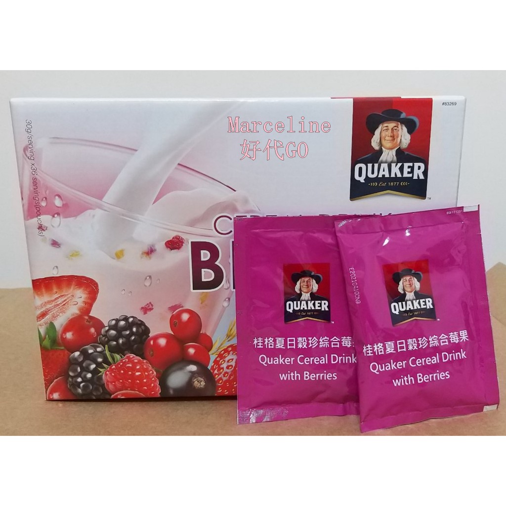 好代go 代購 Quaker 桂格夏日穀珍綜合莓果30g 36包好市多桂格莓果麥片costco 蝦皮購物