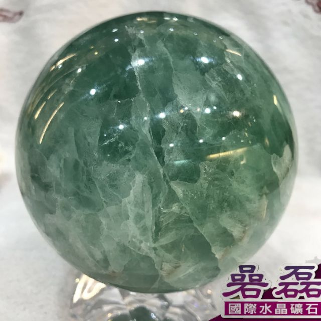 螢石 綠色 正財 事業 能量方位加持 水晶球 《碞磊國際水晶礦石》【編號】E9DGR0001
