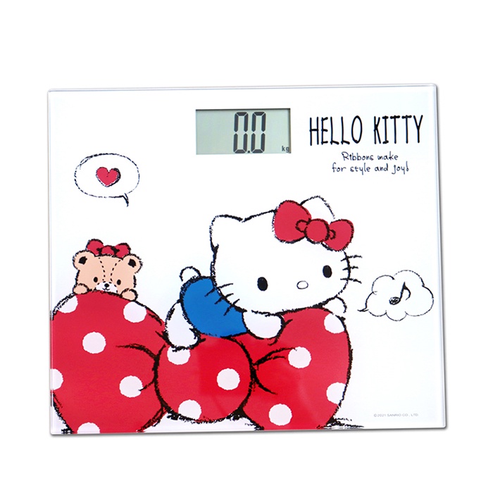 【HELLO KITTY】電子體重計HW-359KT(強化玻璃 自動開關機)(現貨限量)