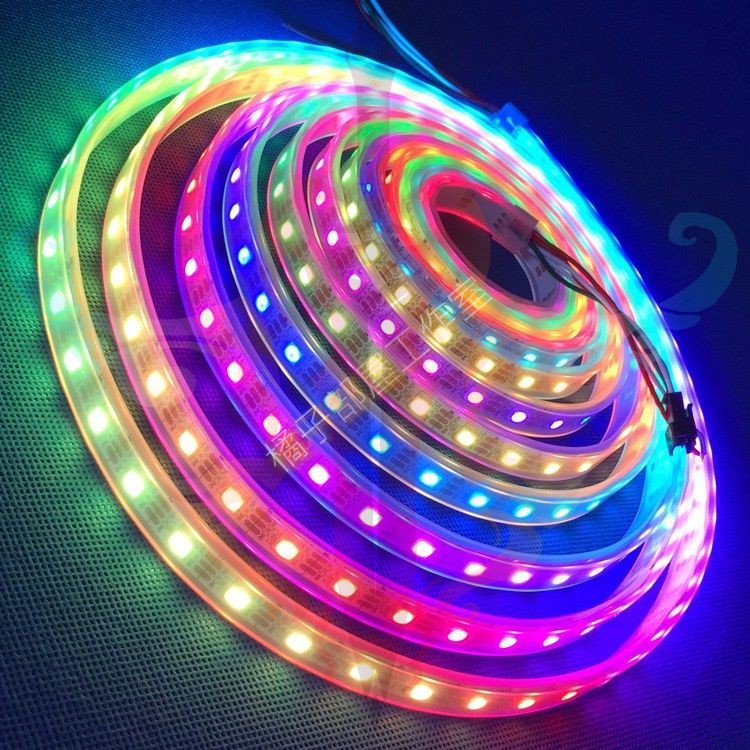 橘子部屋【WS2812B RGB LED燈條60顆套管-剪裁】ARDUINO 跑馬燈RGB燈條 WS2812 彩色LED | 蝦皮購物