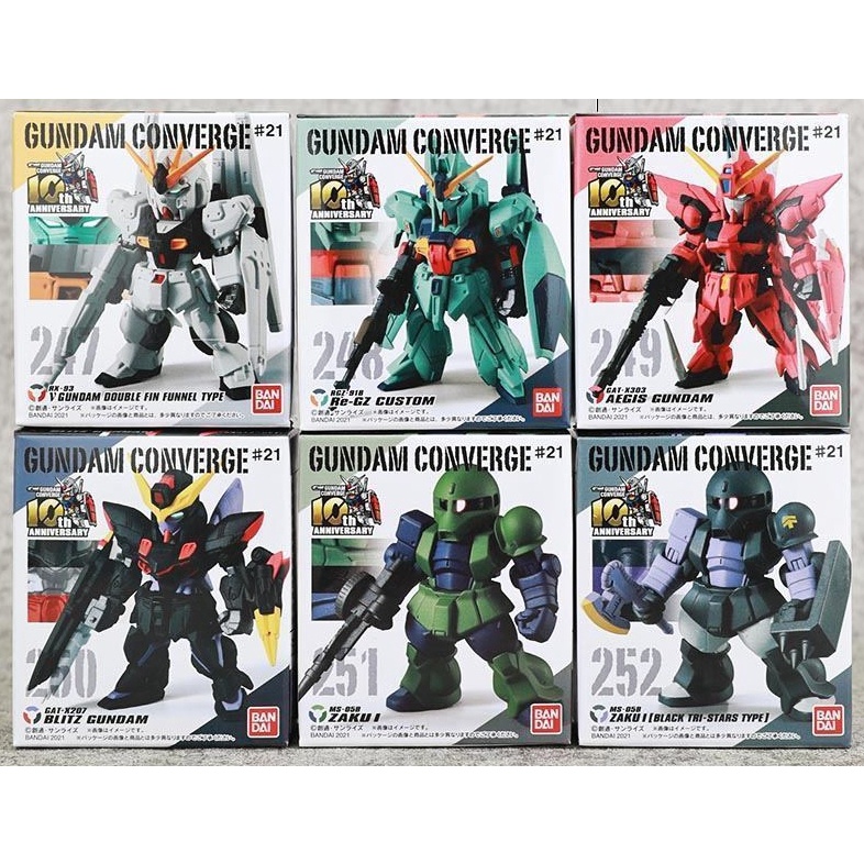 月魂現貨 盒玩fw Gundam Converge 21 代理版套組六入彩盒 蝦皮購物