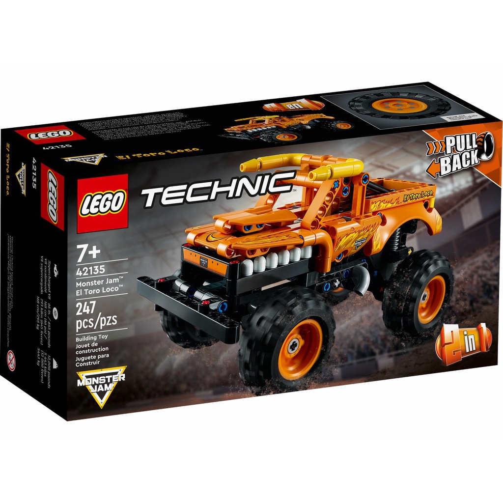 &lt;積木總動員&gt;LEGO樂高 42135Tech系列 怪獸卡車-El Toro Loco外盒26*14*9cm247PCS