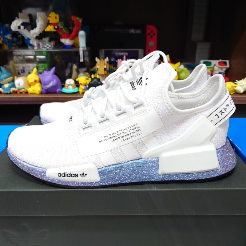 【小八】Adidas NMD R1 V2 White Metallic 白 金屬 藍紫 GX5163