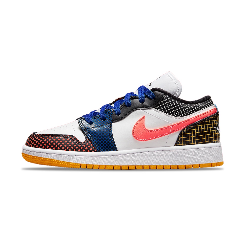 Nike Air Jordan 1 Low MMD BG 大童 白彩 拼接 運動 休閒鞋 DH7547-100