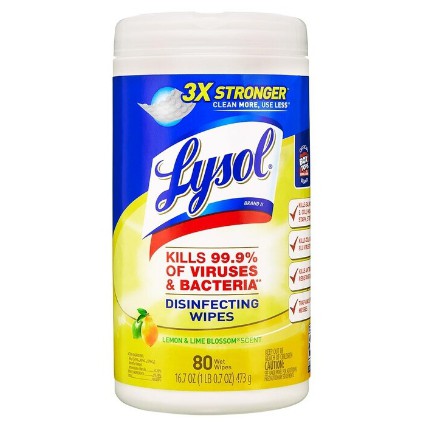 Lysol 來舒 除菌濕紙巾 清香檸檬 80張