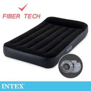 【INTEX】舒適雙人(FIBER TECH)內建電動幫浦充氣床-寬137cm 15020130(64147ED)