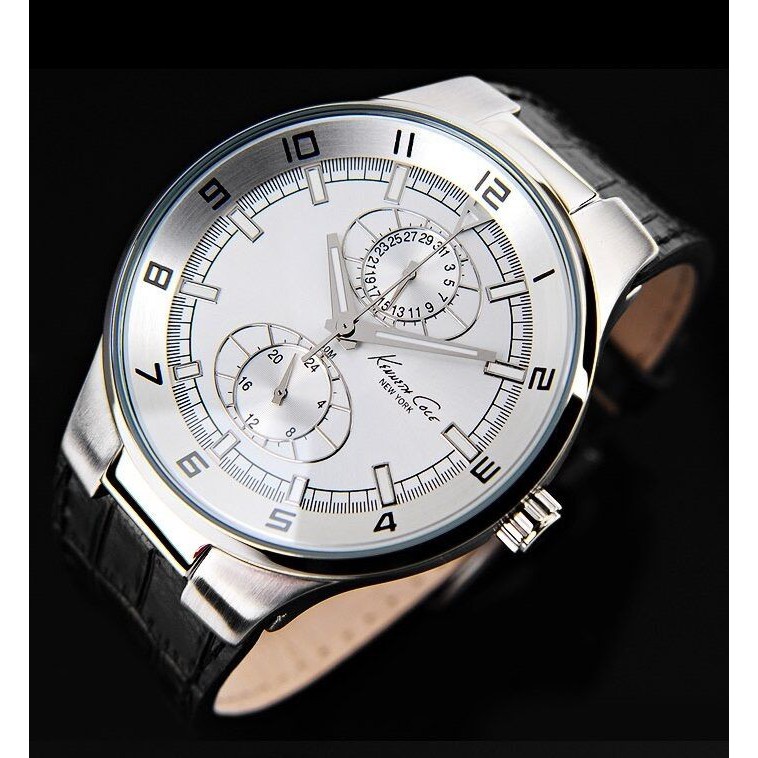 Kenneth Cole  時尚錶 男士版黑色多功能腕錶KC1307