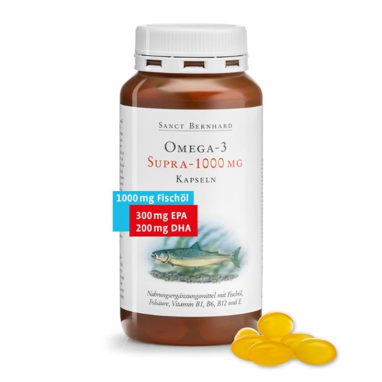 德國百年 Sanct Bernhard 高單位魚油 Omega-3 1000mg 120入