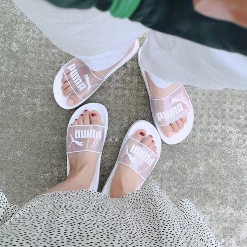 puma transparent slippers