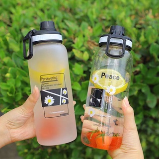 玻璃吸管杯 附杯套1000ML 大容量玻璃水壺 透明玻璃杯 玻璃水壺 隨行杯 高硼矽玻璃水瓶 便攜學生玻璃水壺
