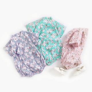 Sanlutoz 日系寶寶和服包屁造型衣 夏季短袖 櫻花印花可愛甜美