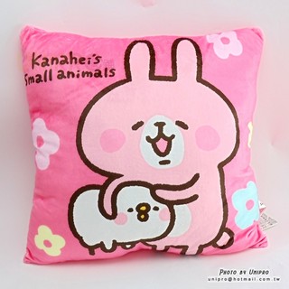 Kanahei 卡娜赫拉的小動物 兔兔抱小雞 四方大抱枕 靠枕 禮物 三貝多正版