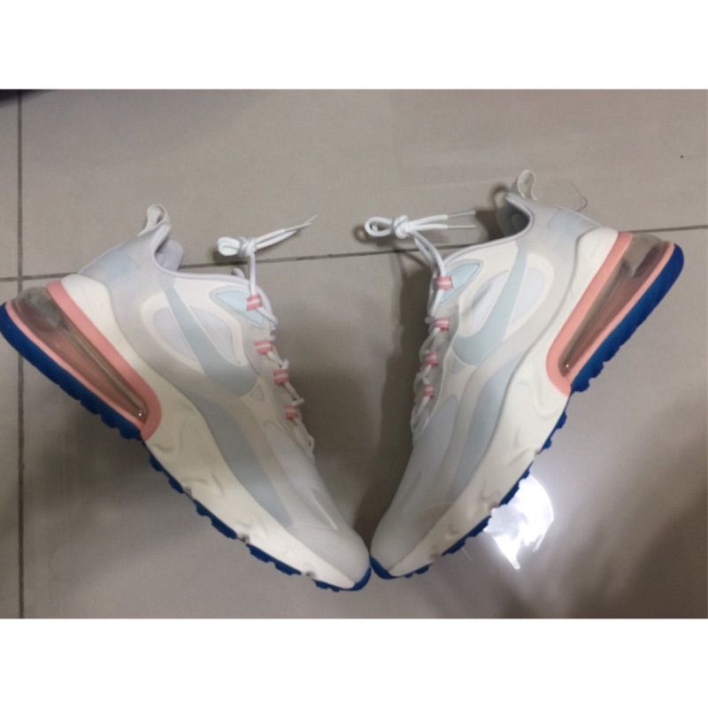  NIKE Air Max 270 React 粉白 粉 男鞋 慢跑鞋 復古 AO4971-100