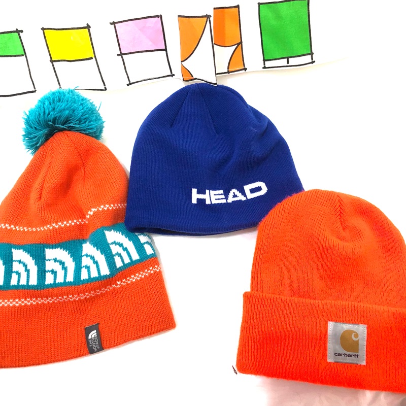 The North Face球球毛帽/HEAD寶藍色刷毛毛帽