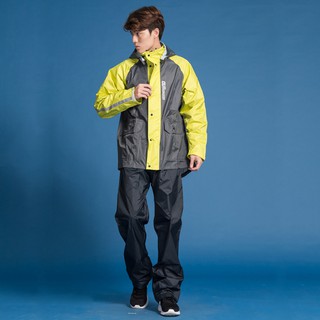 [安信騎士] 藏衫罩背背款 大人 背包 兩件式 風雨衣 黃 雨衣 後背包收納空間