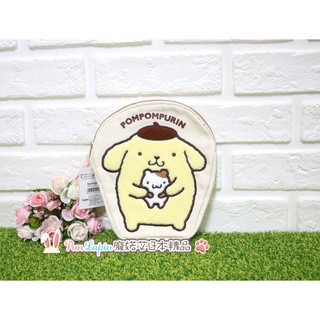(現貨在臺)日本正品Sanrio 三麗鷗 Melody 造型 帆布包 隨身包 小包 化妝包 萬用包 平面包 布丁狗