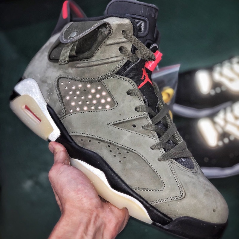 travis scott air jordan 6 medium olive