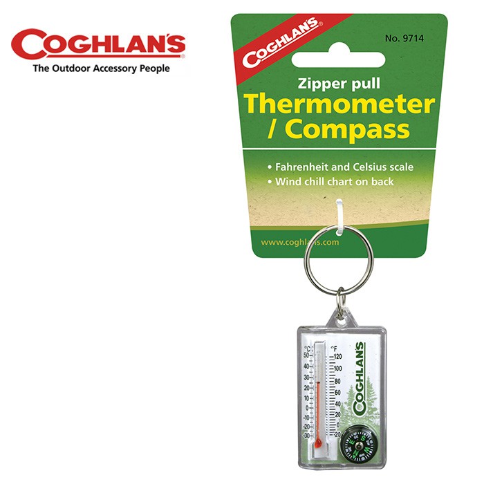 【Coghlans 加拿大】Campass Thermometer 溫度、指北針鑰匙圈 (9714)