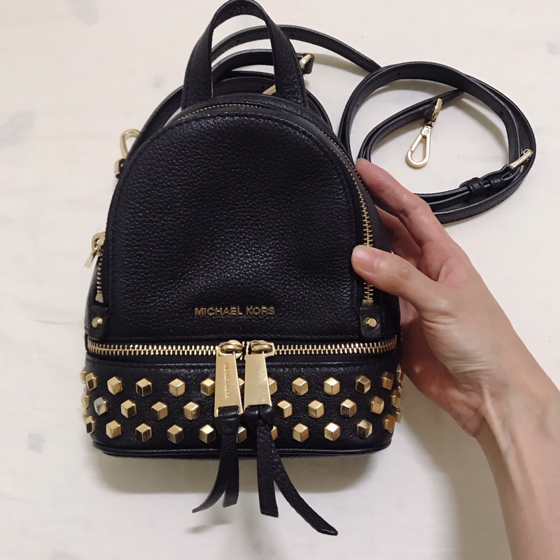 Michael kors 迷你後揹包 側背包 卯釘鉚釘Rhea Mini Studded