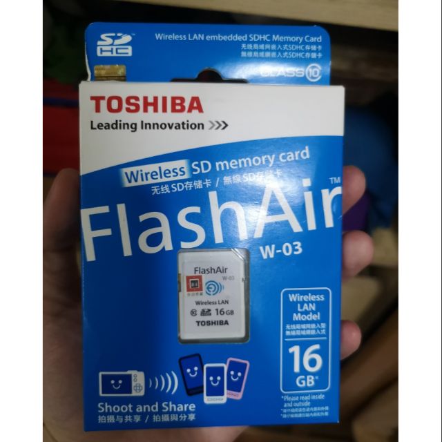 TOSHIBA FLASHAIR W-03 WIFI記憶卡 16G-SD