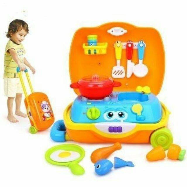🌞匯樂🌞小廚師旅行箱/兒童拉桿式行李箱廚房玩具/超實用的家家酒玩具