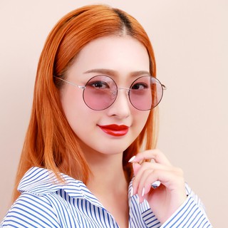 【ASLLY】銀圓β鈦變色墨鏡 太陽眼鏡 超高柔韌性 變色鏡片 低過敏性材質 S2035