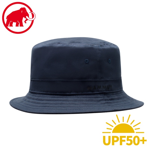 【MAMMUT 瑞士 Bucket Hat 漁夫帽《海洋藍》】1191-00621/休閒帽/遮陽帽/圓盤帽