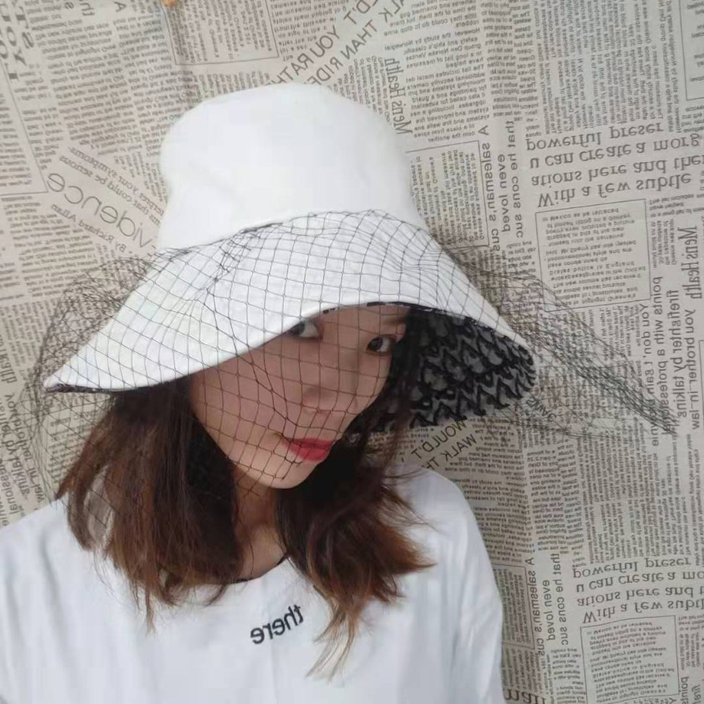 Up皮秋冬漁夫帽子歐式復古網紗帽子英倫女神范盆帽大檐防曬遮陽帽 蝦皮購物