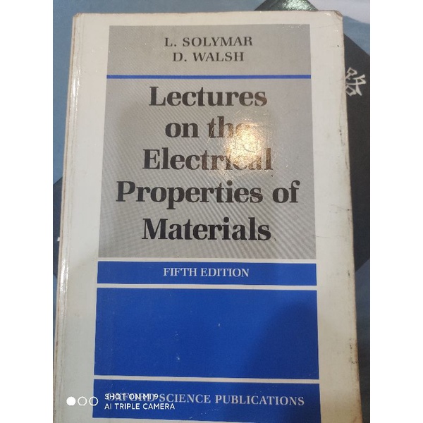 清大材料系物性用書，Lectures on the Electrical Properties of Materials