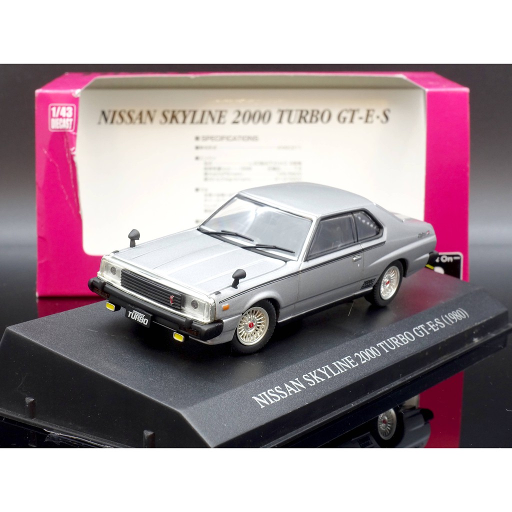【MASH】DISM 1/43 Nissan 2000 Turbo GT ES 1980 銀 前後車燈可亮前輪可轉向