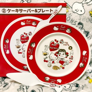 Hello Kitty x 不二家Peko 聯名蛋糕盤+蛋糕匙