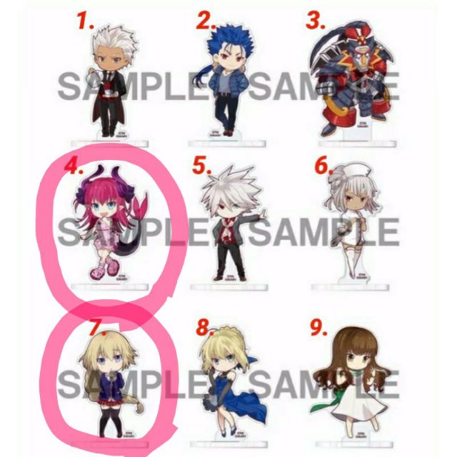 正版 Fate Extella 壓克力立牌saber Fgo 無銘小太陽迦爾納貞德庫丘林阿提 蝦皮購物