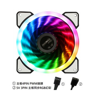 現貨附發票 星光RGB風扇 主機板同步12V 5V風扇 AURA同步 5V幻彩ARGB